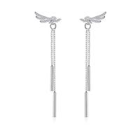 Angel Wings Earrings Crystal Tassel Earrings for Woman Jewelry