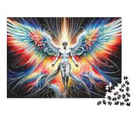 Angel Wings Fantasy Art Print Puzzles Imposible,desafío para Adultos Entretenimiento Creativo 1000 Piezas Obra De Arte De Juego De para Adultos, Regalos A Partir De 14 Años 38x26cm/1000pcs