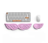 Angel Wings Keyboard Wrist Rest & Mouse Wrist Rest Set,Ergonomic Keyboard Wrist Rest,Durable Non-Slip Soft Support Soft Supportfor Computer for Comfortable Typing, for Gaming, Office (Pink)