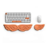 Angel Wings Keyboard Wrist Rest & Mouse Wrist Rest Set,Ergonomic Keyboard Wrist Rest,Durable Non-Slip Soft Support Soft Supportfor Computer for Comfortable Typing, for Gaming, Office (Orange)