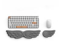 Angel Wings Keyboard Wrist Rest & Mouse Wrist Rest Set,Ergonomic Keyboard Wrist Rest,Durable Non-Slip Soft Support Soft Supportfor Computer for Comfortable Typing, for Computer, Gaming, Office (Gray)