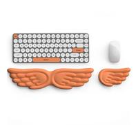 Angel Wings Keyboard Wrist Rest & Mouse Wrist Rest Set, Memory Foam Cushion, Ergonomic Keyboard Wrist Rest and Mouse Pad with Wrist Support for Computer, for Comfortable Typing (Orange)