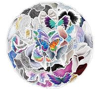 Angel Wings Pegatinas 50 Unidades Lindas Alas Divertidas Pegatinas para Ordenador Portátil Bicicleta Equipaje Coche Motocicleta Skateboard Scrapbook,Impermeable Dibujos Animados Alas de Ángel