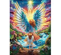 Ángel Wings Puzzle 1000 Piezas Maquetas Construir 3D Detalladas Hada Tale Wild Animals Fantasy Rompecabezas Educativo para Familia Aliviar Estrés Estera Portátil Moderno 1000 PCS