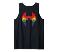 Angel Wings Rainbow On Back Angel Wings Gay LGBTQ Camiseta sin Mangas