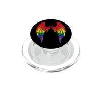 Angel Wings Rainbow On Back Angel Wings Gay LGBTQ PopSockets PopGrip para MagSafe