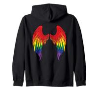 Angel Wings Rainbow On Back Angel Wings Gay LGBTQ Sudadera con Capucha