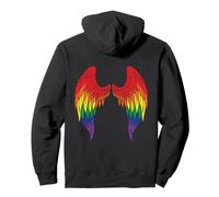 Angel Wings Rainbow On Back Angel Wings Gay LGBTQ Sudadera con Capucha
