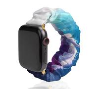 Angel Wings Scrunchie - Correa de repuesto elástica suave compatible con Apple Watch, 42mm/44mm, Acero inoxidable, No es una piedra preciosa