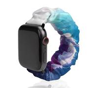 Angel Wings Scrunchie - Correa de repuesto elástica suave compatible con Apple Watch, 42mm/44mm, Acero inoxidable, No es una piedra preciosa