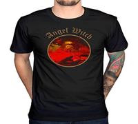 Angel Witch Circle Logo T Shirt Heavy Metal Rock Punk Music Satan Black S