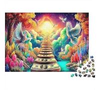 Angel with Coins Adult Challenging Jigsaws Colorful Path to Sky for Adults Teens & Seniors Great Gift 70x50cm/1000pcs