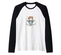 Angel with Wings For Women and Kids Cute Winter Wonderland Camiseta Manga Raglan