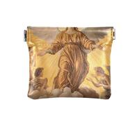 Angel Woman - Monedero dorado para mujer, monedero de cuero, carteras pequeñas para mujer, Angel Woman Gold, 4.33x3.74In, Angel Woman Gold
