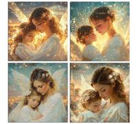 Angel Woman 's Children 5D Kits de Pintura de Diamantes 35x35cm G-806