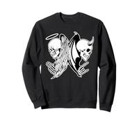 Ángel x Calavera x Demonio Demonio Blackwork Sudadera