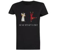Angel Y Diablo En El Hombro Camiseta Mujer Negro Women's T-Shirt Black
