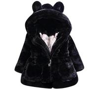 Angel ZYJ Chaqueta Niña Invierno Abrigo Piel Sintética Chaquetas para Niña Orejas de Conejo Espesar Peluche Abrigo con Capucha Ropa Invierno Bebé Abrigos