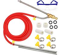 Angela&Alex Kit de chorro de arena para lavadora a presión, accesorio de chorro de arena húmedo de 5000 PSI con gafas, kit de chorro de arena de desconexión rápida de 1/4 pulgadas