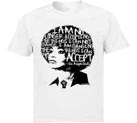 Angela Davis Actor T Shirt Letter Hair Art Character Tshirts White out In The Night Cotton Design T Shirts Men Sweater Clothes T-Shirt White 3XL