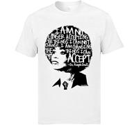 Angela Davis Actor T Shirt Letter Hair Art Character Tshirts White out in The Night Cotton Design T Shirts Men Sweater White Men T-Shirt