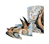 Angela Harding Concertina - Tarjeta de felicitación 3D con sobre (golondrinas de Cornualles)