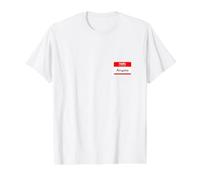 Angela, Hola, mi Nombre es Name Tag, Badge Camiseta gráfica económica, Hombre, Blanco, L