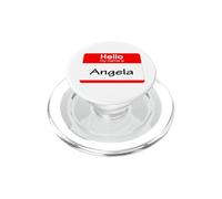 Angela, Hola, mi Nombre es Name Tag, Badge PopSockets PopGrip para MagSafe
