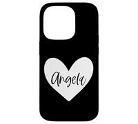 Ángela Rosa Nombre Corazón Amor Mujer Niña Amigo Personalizado Carcasa para iPhone 14 Pro