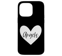 Ángela Rosa Nombre Corazón Amor Mujer Niña Amigo Personalizado Carcasa para iPhone 14 Pro MAX