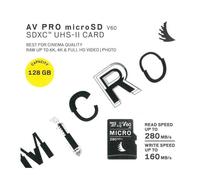Angelbird 128GB AV Pro UHS-II microSD XC V60 Memory Card con SD Adapter