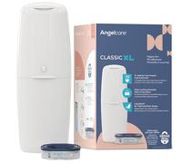 Angelcare Cubo para pañales Classic XL. Incluye un repuesto octogonal de alta capacidad y resistente a olores (1 mes - 210 pañales talla 1). Práctico, eficiente y económico.