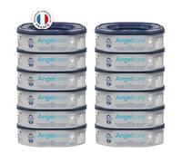 Angelcare Dress Up - Recambio Octogonal para papelera de pañales Dress Up/Essential - Antiolores y gran capacidad - Lote de 12 unidades