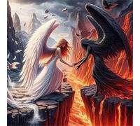 Ángeles Blancos y Negros Puzzle 500 Piezas,Rompecabezas DIY Adultos,Puzle Clásico para Adultos Entretenimiento Creativo, Juegos Desafiantes