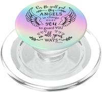 Ángeles Salmo 91:11 Biblia Verso Alas Guardián Arco Iris Remolino PopSockets PopGrip para MagSafe