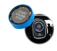 Angelguoguo Cubierta de los botones del interruptor de arranque del motor de parada de arranque del coche para Mercedes Benz A B CLA GLA GLB Clase W177 W247 C118 X247 2020+ (estilo cristal azul)