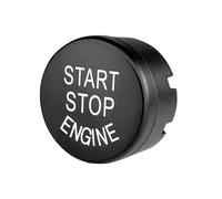 Angelguoguo Empezar Parada del Motor Cubierta de botón del interruptor para BMW 1 2 3 5 X1 X3 X4 X5 X6 Series F Chassis F20 F21 F22 F30 F35 F10 F18 Etc con botón de apagado (negro mate)