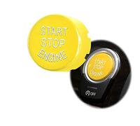 Angelguoguo Empezar Parada del motor Cubierta del botón del interruptor para BMW 1 2 3 5 X1 X3 X4 X5 X6 Series F Chassis F20 F21 F22 F30 F35 F10 F18 Etc con botón de apagado (amarillo)