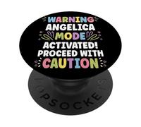 Angelica Personalized Name Funny Cute Custom Angelica Name PopSockets PopGrip Adhesivo