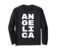Angelica Personalized Retro Girls Custom Angelica Name Manga Larga