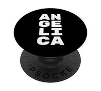 Angelica Personalized Retro Girls Custom Angelica Name PopSockets PopGrip Adhesivo