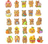 Angelice Home 25 dijes 3D de dibujos animados para zapatos de Capybara para niños, niñas, adultos, lindos y divertidos accesorios de decoración de zapatos de animales, accesorios para pulsera