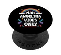 Angelina Vibes Only Cute Retro Girls Angelina Name PopSockets PopGrip Adhesivo