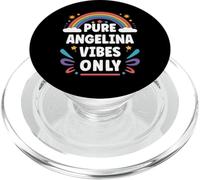 Angelina Vibes Only Cute Retro Girls Angelina Name PopSockets PopGrip para MagSafe