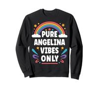 Angelina Vibes Only Cute Retro Girls Angelina Name Sudadera