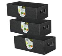 ANGELIOX Bolsa de 300 g de tela engrosada para jardín, maceta, maceta cuadrada para patatas, zanahorias, cebollas, taro, macetas con asas (503020 cm)