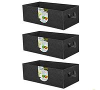 ANGELIOX Paquete de 3 Bolsas de Cultivo, 10 galones de Alta Resistencia de 300 g de Tela no Tejida Gruesa elevada para jardín, macetas cuadradas para Zanahoria, Cebolla, Flores, Frutas y macetas de