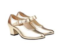 Angelitos Zapato de Flamenca Metalizado Mod 307 (Oro, Numeric_35)