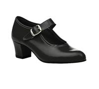 ANGELITOS Zapatos Flamenca Para Niña y Mujer, Mod. 302, Calzado Made In Spain (26, Negro)