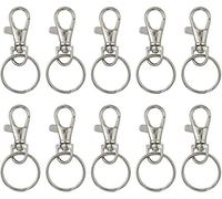 Angelkiss Ganchos giratorios de metal, paquete de 30 ganchos de langosta giratorios y llaveros para bolsos (55 mm x 25 mm)
